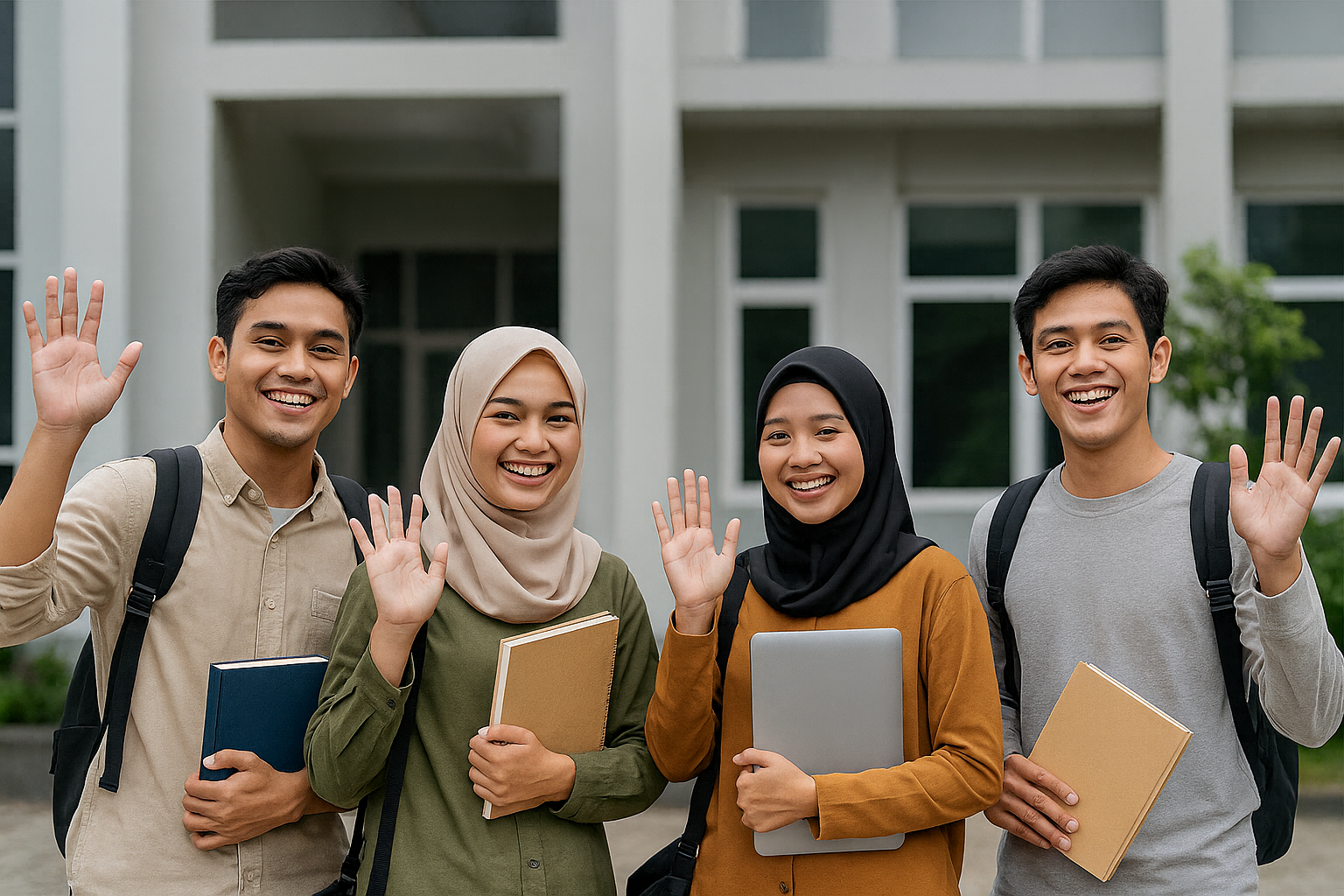 Ilustrasi modern mahasiswa ilmu komputer bekerja dengan laptop dan perangkat digital